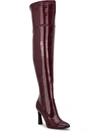 Nine West Sizzle 8 Womens Patent Tall Knee-high Boots In Pink