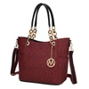 Mkf Collection By Mia K Kissaten Milan "m" Signature Tote Handbag In Red