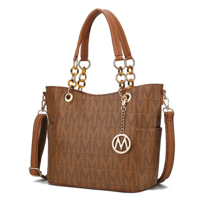 Mkf Collection By Mia K Kissaten Milan "m" Signature Tote Handbag In Multi