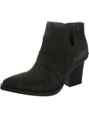 VINCE CAMUTO GWELONA WOMENS SUEDE POINTED TOE ANKLE BOOTS