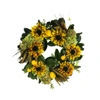 CREATIVE DISPLAYS FALL WREATH W/ SUNFLOWERS, HYDRANGEA AND LEMONS