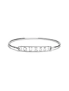 Guess Factory Silver-tone Logo Bangle In Silver