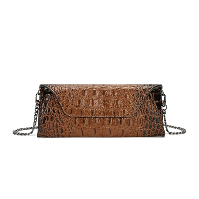 Tiffany & Fred Paris Tiffany & Fred Alligator Embossed Leather Wallet/ Clutch In Brown
