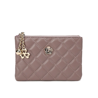 Tiffany & Fred Paris Tiffany & Fred Quilted Leather Wallet In Beige