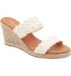 ANDRE ASSOUS WOMEN'S ARIA ESPADRILLE WEDGE SANDAL IN WHITE