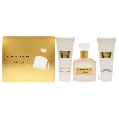 Carven Labsolu By  For Women - 3 Pc Gift Set 3.33oz Edp Spray, 3.33oz Perfumed Body Milk, 3.33oz Perf