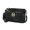 Mkf Collection By Mia K Ishani Five Compartments M Signature Crossbody Bag In Grey