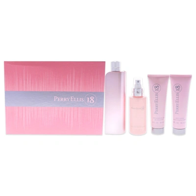 Perry Ellis For Women - 4 Pc Gift Set 3.4oz Edp Spray, 3oz Body Lotion, 4oz Body Mist, 3oz Bath And Shower Gel