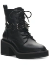 VINCE CAMUTO KELTANA WOMENS ZIPPER LEATHER COMBAT & LACE-UP BOOTS
