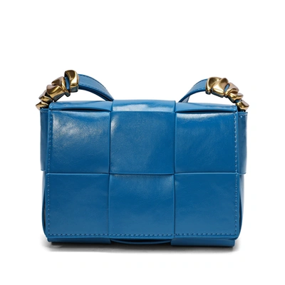 Tiffany & Fred Paris Woven Leather Crossbody Bag In Blue