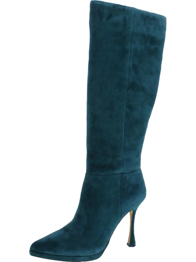 Vince Camuto Peviolia Womens Suede Pointed Toe Knee-high Boots In Green