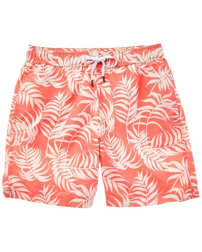 Onia Charles Printed Mid-length Swim Shorts In Pink