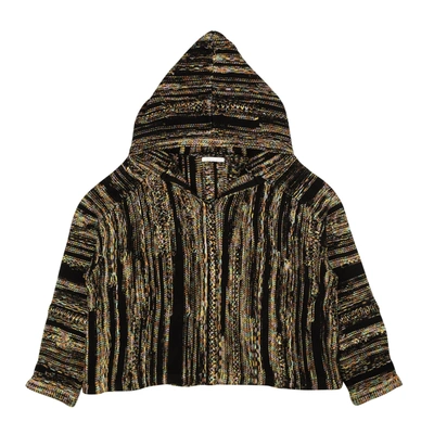 John Elliott Black Multi Space Dye Poncho Cape In Gold