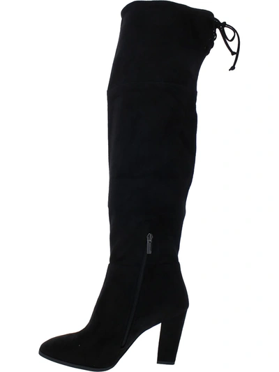 Vince Camuto Tapley Womens Faux Suede Pumps Over-the-knee Boots In Black