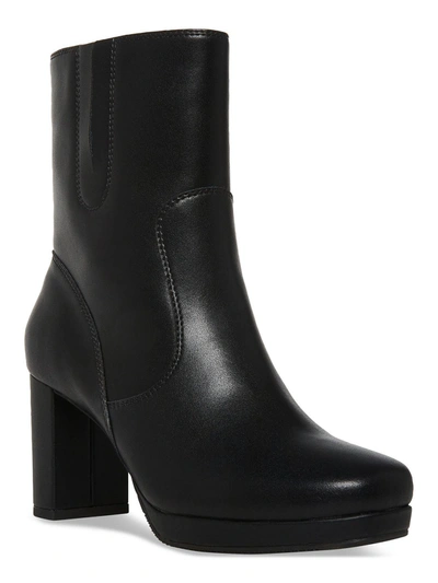 Aqua College Hadie Womens Leather Booties Ankle Boots In Black