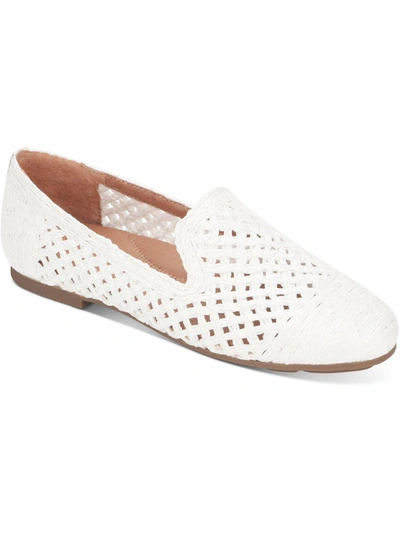 Gentle Souls By Kenneth Cole Eugene Womens Comfort Insole Smoking Loafers In White