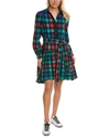 Pearl By Lela Rose Plaid Flannel Shirtdress In Multi