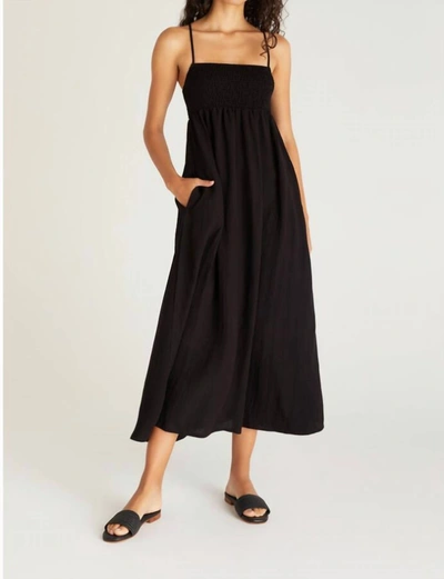 Z Supply Beachside Midi Dress In Black