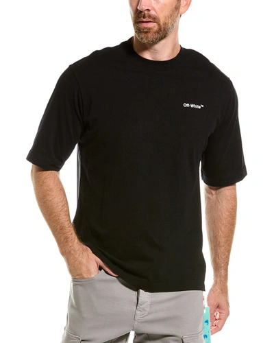 Off-white Logo Cotton T-shirt In Black
