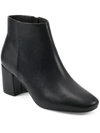 Easy Spirit Karen Womens Leather Side Zip Ankle Boots In Black