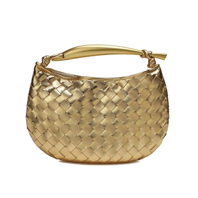 Tiffany & Fred Paris Tiffany & Fred Woven Leather Top-handle Bag/clutch In Gold