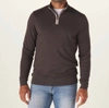 THE NORMAL BRAND PUREMESO WEEKEND QUARTER ZIP PULLOVER IN CHARCOAL