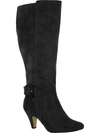 Bella Vita Troy Ii Plus Womens Faux Suede Wide Calf Knee-high Boots In Black