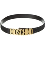 Moschino 3.5cm Logo Leather Belt In Black
