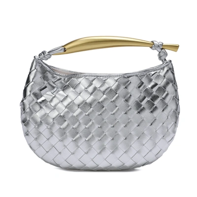Tiffany & Fred Paris Tiffany & Fred Woven Leather Top-handle Bag/clutch In Silver