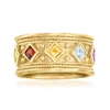 Ross-simons Multi-gemstone Ring In 18kt Gold Over Sterling
