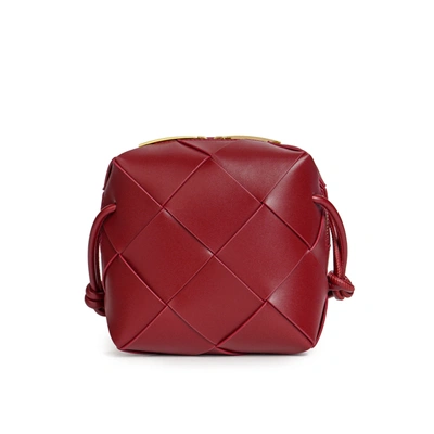 Tiffany & Fred Paris Tiffany & Fred Smooth Woven Leather Crossbody Bag In Red