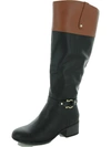 Karen Scott Vickyy Womens Faux Leather Block Heel Knee-high Boots In Multi