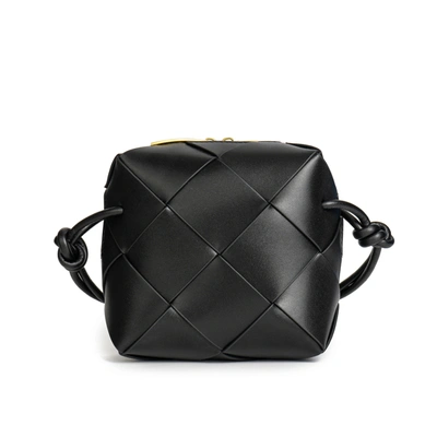 Tiffany & Fred Paris Tiffany & Fred Smooth Woven Leather Crossbody Bag In Black