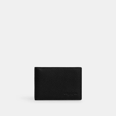 Coach Outlet Compact Billfold Wallet In Black