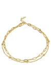 SAVVY CIE JEWELS GOLD PLATE LAYERED ANKLET