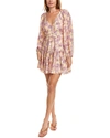 A.l.c Isla V Neck Tiered Dress In Purple