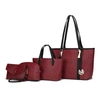 Mkf Collection By Mia K Alexy Tote M Signature 4 Pcs Set Handbag In Red