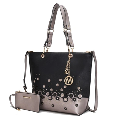 Mkf Collection By Mia K Petra Tote Bag With Wristlet - 2 Pieces In Black