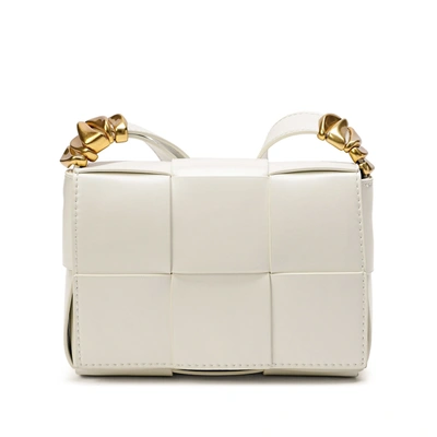 Tiffany & Fred Paris Woven Leather Crossbody Bag In White