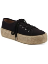 Sun + Stone Womens Lace Up Casual Espadrilles In Black