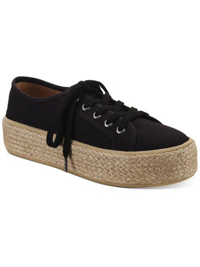 Sun + Stone Womens Lace Up Casual Espadrilles In Black