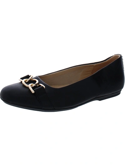 Dr. Scholl's Shoes Wexley Adorn Womens Chain Slip On Ballet Flats In Black