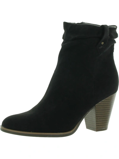 Dr. Scholl's Shoes Mirage Womens Faux Suede Booties Ankle Boots In Black