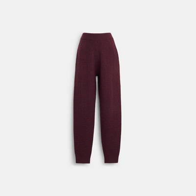 Coach Outlet Signature Knit Joggers In Red