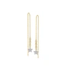 Rs Pure By Ross-simons Diamond Star Threader Earrings In 14kt Yellow Gold In Gold
