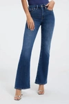 Good American Good Legs Cropped High-rise Bootcut Jeans In Blue