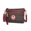 Mkf Collection By Mia K Geneve M Signature Crossbody & Wristlet Handbag In Brown