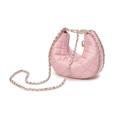Tiffany & Fred Paris Tiffany & Fred Quilted Sheepskin Messenger/shoulder Bag In Pink