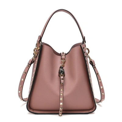 Tiffany & Fred Paris Full-grain Leather Hobo/ Shoulder Bag In Pink