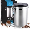 Zulay Kitchen Airtight Coffee Canister - Stainless Steel Coffee Storage Canister With Scoop In Silver